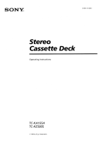 Sony TC-KE500S - Owners Manual 